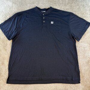 Buffalo Outdoors Henley Shirt Mens 3XL Black Performance Stretch Classic F604